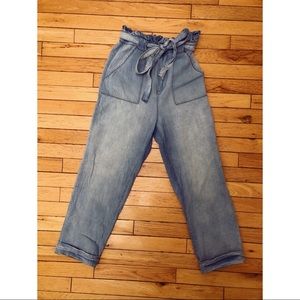 High Waisted Denim Boyfriend Jeans